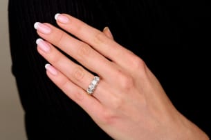 Diamond half eternity ring