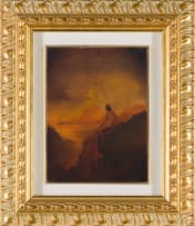 Peter van Straaten; Seated Nude on a Cliffside