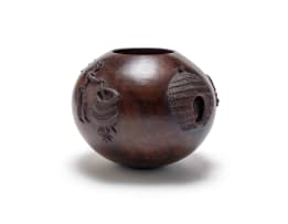Thembi Nala; Ukhamba with relief and incised decoration of domestic scenes