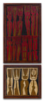 Cecil Skotnes; Abstract Figures, diptych