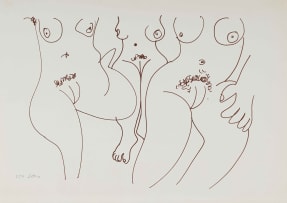 Walter Battiss; Three Female Nudes