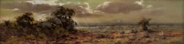 Otto Klar; Landscape with Trees