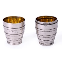 A Cape silver double beaker, Lawrence Holme Twentyman, c.1818-1837