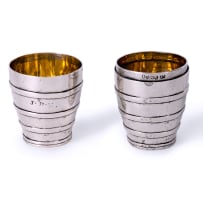 A Cape silver double beaker, Lawrence Holme Twentyman, c.1818-1837
