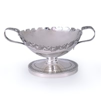 A Cape silver two-handled sweetmeat dish, Lawrence Holme Twentyman, c.1818-1837