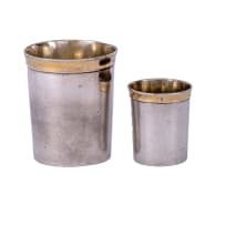 Two pair of German silver beakers, makers indistinct