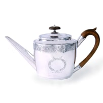 A Cape silver teapot, Johan Hendrik Vos, c.1760-1810