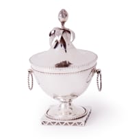 A Cape silver two-handled sugar bowl, unknown maker HNS, late 18th century