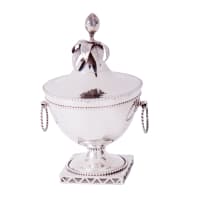 A Cape silver two-handled sugar bowl, unknown maker HNS, late 18th century