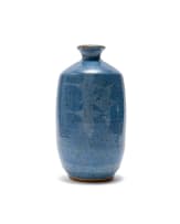 Ian Glenny; Blue vase with bird motif