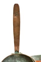 Four French copper saucepans, 19th century