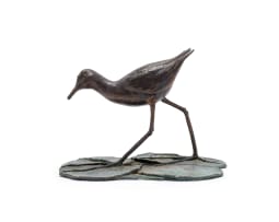Unknown Artist; Moorhen on a Lily Pad