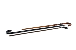 Three walking sticks, 19th century