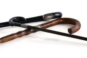 Three walking sticks, 19th century