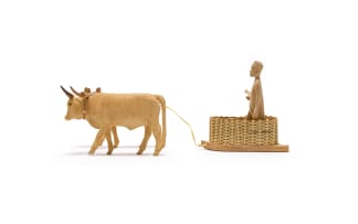 Julius Mfethe; Ox Sled with Oxen and Rider