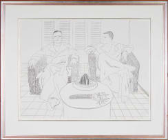 David Hockney; Christopher Isherwood and Don Bachardy (Scottish Arts Council 186)