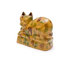 Hylton Nel; Cat in green and brown