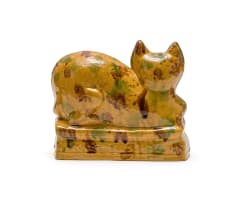 Hylton Nel; Cat in green and brown