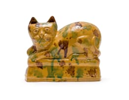 Hylton Nel; Cat in green and brown