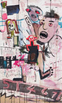 Blessing Ngobeni; Unresolved Issues (Basquiat in My Son), triptych