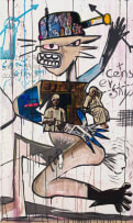 Blessing Ngobeni; Unresolved Issues (Basquiat in My Son), triptych