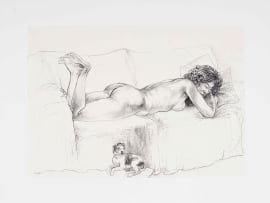 Diane Victor; Nude with Puppy
