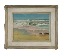 Walter Gilbert Wiles; Shoreline with Seagulls