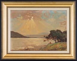 Walter Gilbert Wiles; Sunlight on the Knysna Lagoon