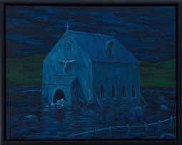 Norman Catherine; Flooded Church and Cemetery