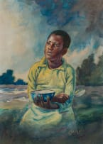 George Milwa Mnyaluza Pemba; Boy with Spoon and Bowl