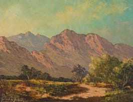 Tinus de Jongh; Mountain Landscape with Pathway