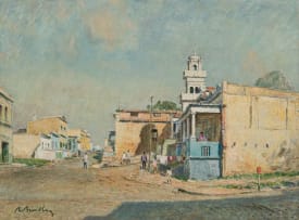 Robert Broadley; Cape Street Scene with Figures