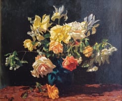 Edward Roworth; Roses in a Vase