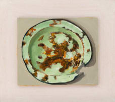 Hermann Niebuhr; Untitled (Rusted Enamel Plate)