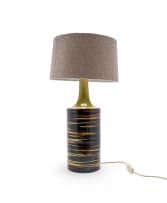 Arabia Finland; Ceramic Arabia desk lamp with shade