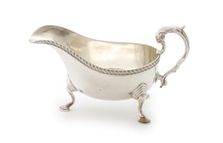 A George V silver sauceboat, S Blackenesee & Son, Chester, 1938
