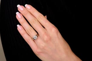 Modernist solitaire ring