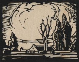 Jacob Hendrik Pierneef; Huis in Aand (Evening Transvaal Homestead) (Nilant 54)
