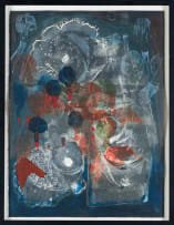 Stompie Selibe; Abstract Composition in Blue and Orange