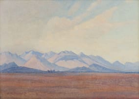 Jacob Hendrik Pierneef; A Mountainous Landscape