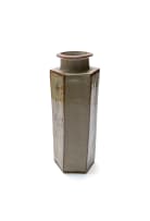 Tim Morris; Hexagonal vase with floral decoration