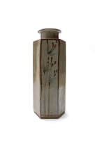 Tim Morris; Hexagonal vase with floral decoration