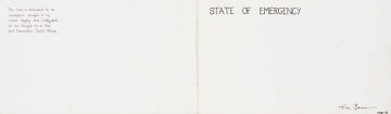 Kim Berman; State of Emergency, bound portfolio