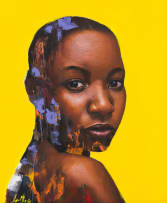 Loyiso Mkize; Portrait with Yellow and Purple