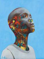 Loyiso Mkize; Portrait with Blue