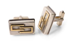 Margaret Richardson gold and silver cufflinks