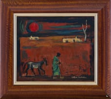 Maurice van Essche; Figure Walking a Donkey