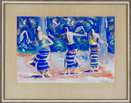 Gerard Sekoto; Dancing Figures in Blue