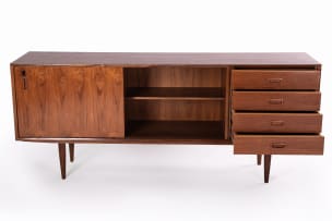 Frystark; Burmese teak 'Status' sideboard, South Africa