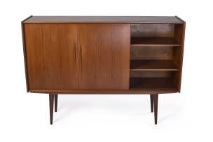 Farsø Møbelfabrik; Teak highboard, Denmark